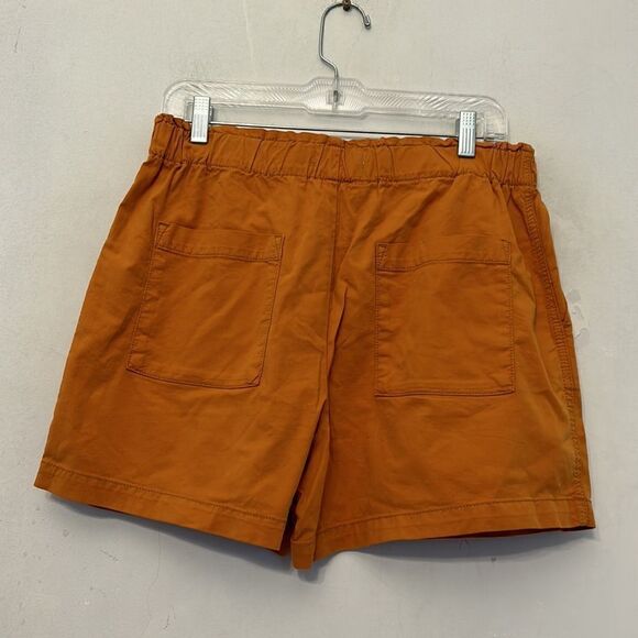 Loft brown/yellow elastic waistband shorts Size M New - Picture 4 of 8